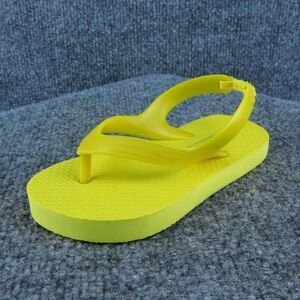 Old Navy Girls Flip Flop Shoes Yellow Synthetic‎ Pull On Size T 8 Medium